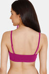 Rosaline Girls Double Layered Non Wired 3/4th Coverage Bralette With Elastic Strap - Festival Fuchsia — thumbnail 2